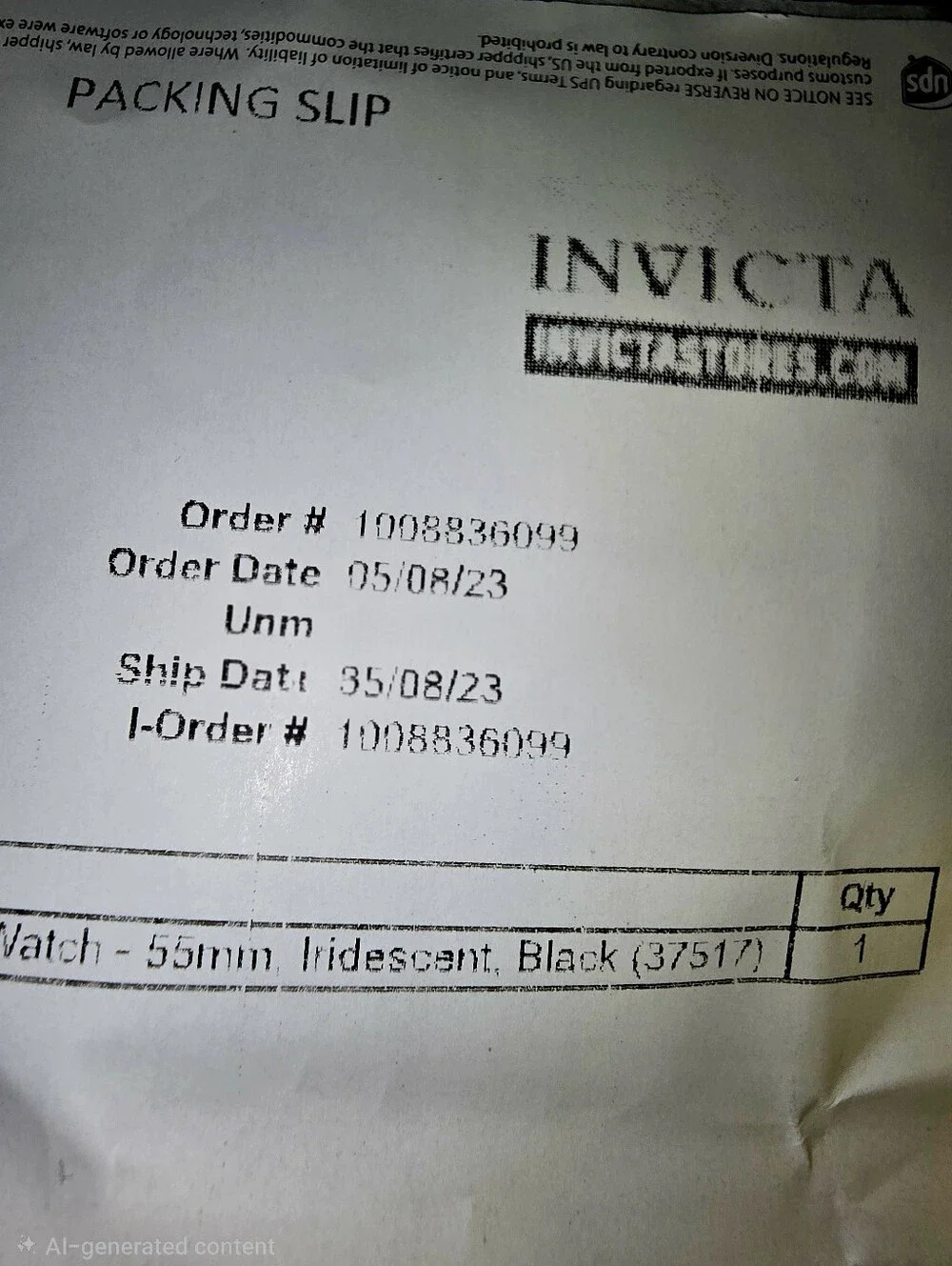 NWT  Invitica Bolt Chronograph Reserved Limited Watch. Purchased May 8th 2023